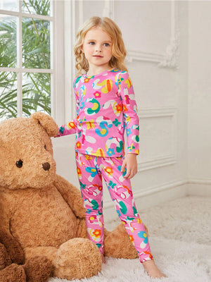 TANDUL  Girls Casual T-shirt Trouser  (Multicolor)