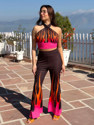 TANDUL Women Bold Flame Printed Co-ord Set
