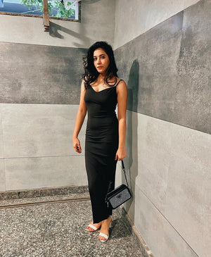 TANDUL  Women Bodycon Black Dress