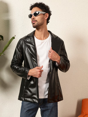 TANDUL Men's Solid Single Breasted Blazer
