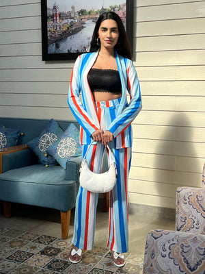 TANDUL Women Striking Striped Co-ord Set