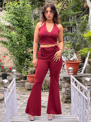 TANDUL Women Chic Maroon Co-ord Set