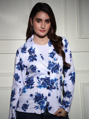 TANDUL  Polyester Floral Print Coat For Women