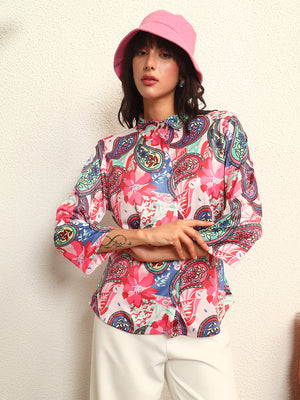 TANDUL Women Multicolor Paisley Printed Shirt