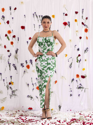 TANDUL Women Green Tie-dye Dress