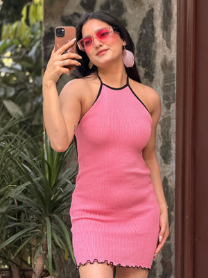TANDUL Women Stunning Pink Knitted Dress