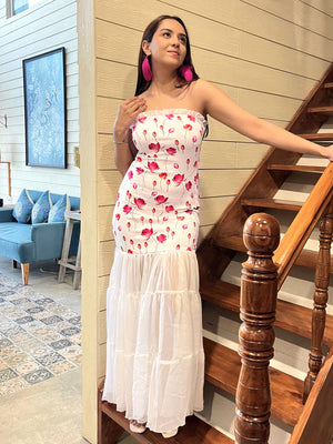 TANDUL Women Pink Flower Printed Dress