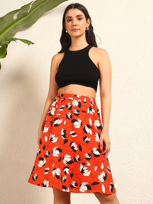 TANDUL  Women Printed Flared Multicolor Skirt