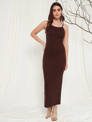 TANDUL  Women Bodycon Brown Dress