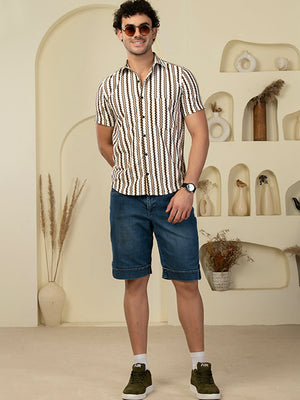 TANDUL Men Printed Casual Multicolor Shirt