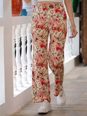 TANDUL Women Floral Printed Trouser