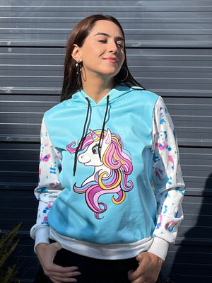 TANDUL Women Unicorn Printed Sweatshirt