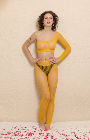 ELTIRE Elegant Yellow Two Piece Lingerie Set