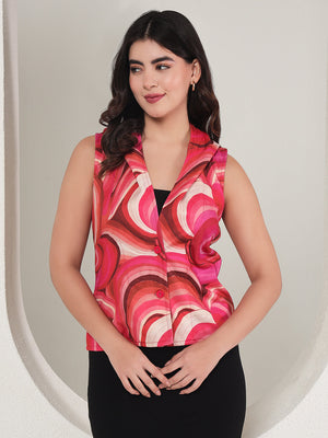 TANDUL  Polyester Printed Coat For Women