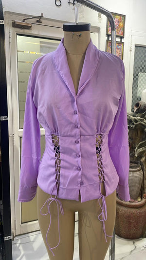 TANDUL Women Stylish Purple  Detailed Shirt