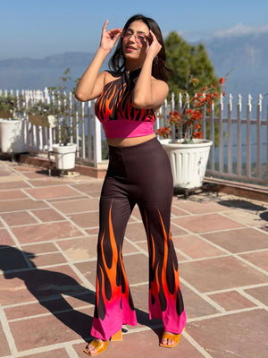 TANDUL Women Bold Flame Printed Co-ord Set