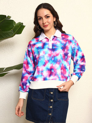 TANDUL Women Stunning Tie-dye Sweatshirt