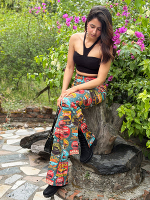 TANDUL Women Multicolour Flared Trousers