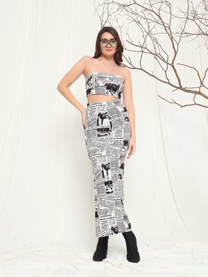 TANDUL Tunic Skirt Co-ords Set