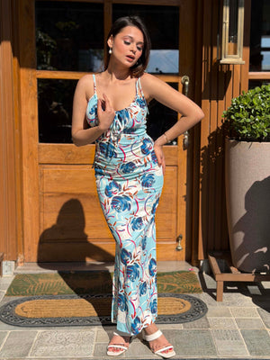 TANDUL Women Stunning Floral Printed Long Dress