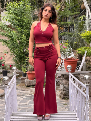 TANDUL Women Chic Maroon Co-ord Set