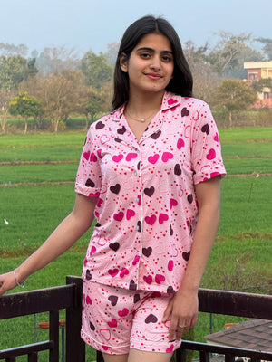 TANDUL Women Pink Printed Nightsuit