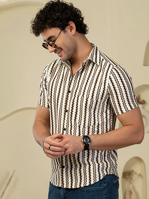 TANDUL Men Printed Casual Multicolor Shirt