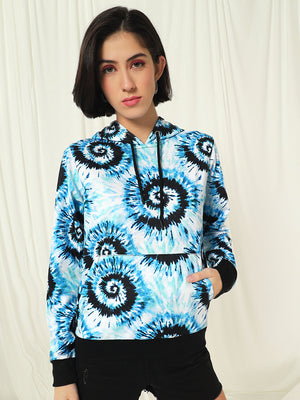 TANDUL  Women Full Sleeve Printed Hooded Sweatshirt