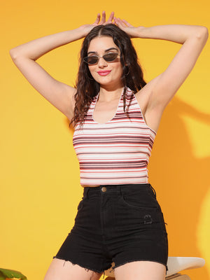TANDUL  Casual Sleeveless Printed Women Multicolor Top