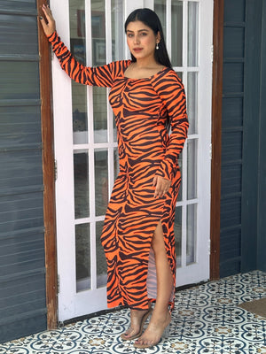 TANDUL Women Zebra Printed Bodycon Dress