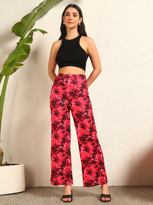 TANDUL  Women Pink Floral Printed Trouser