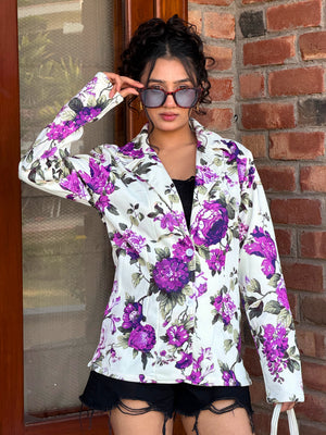 TANDUL Women Multicolor Floral Printed Blazer