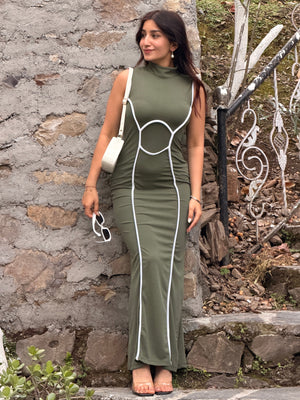 TANDUL Women Stunning Green Dress