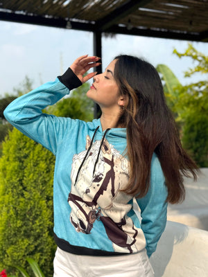 TANDUL Women Stunning Horse Printed Hoodie