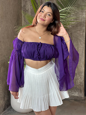 TANDUL Women Stunning Purple Georgette Top