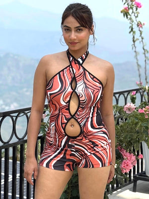 TANDUL  Women Bodycon Multicolor Playsuit