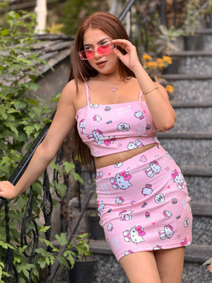 TANDUL Women Adorable Hello Kitty Printed Co-ord Set