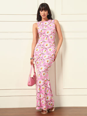 TANDUL Women Pink Floral Dress