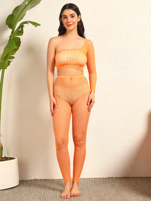 ELTIRE Women's Polyimide Two piece Body Stocking