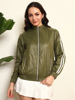 TANDUL Women Stylish Green Puffer Jacket