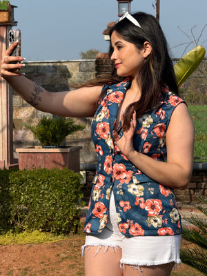 TANDUL Women Stunning Floral Printed Vest