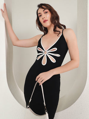 TANDUL  Women Bodycon Black Dress