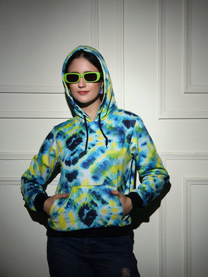 TANDUL  Women Full Sleeve Printed Hooded Sweatshirt