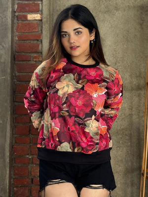 TANDUL Women Multicolor Floral Printed Sweatshirt