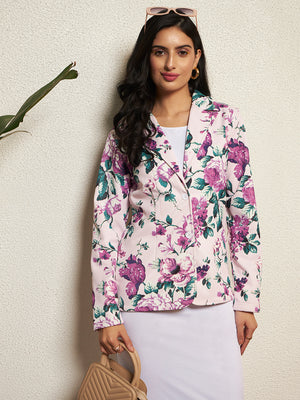 TANDUL Women Multicolor Floral Printed Blazer