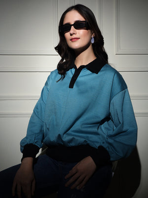 TANDUL  Women Full Sleeve Solid Sweatshirt