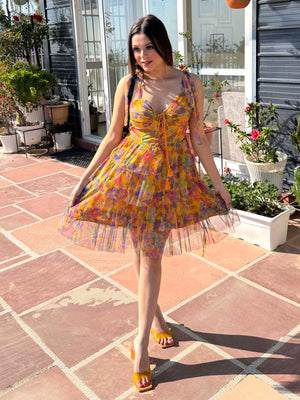 TANDUL Women Floral Printed Net Dress