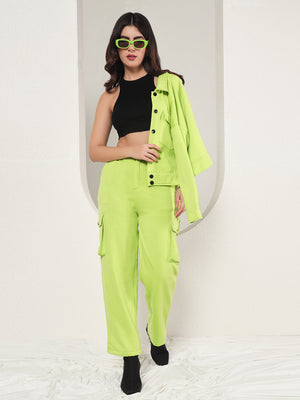 TANDUL  Women Regular Fit Green Lycra Blend Trousers