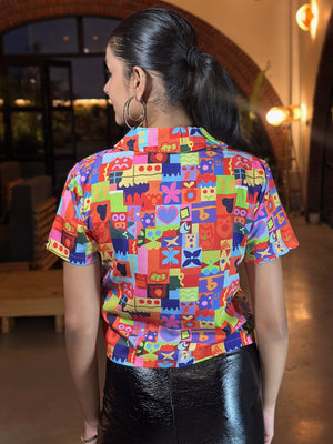 Women Regular Fit Printed Built-up Collar Casual Shirt