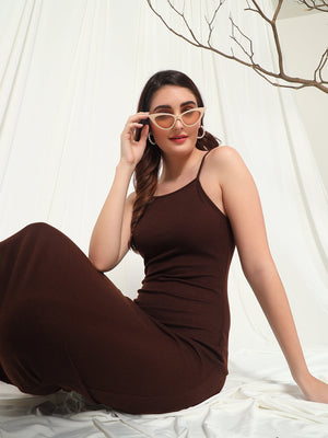 TANDUL  Women Bodycon Brown Dress